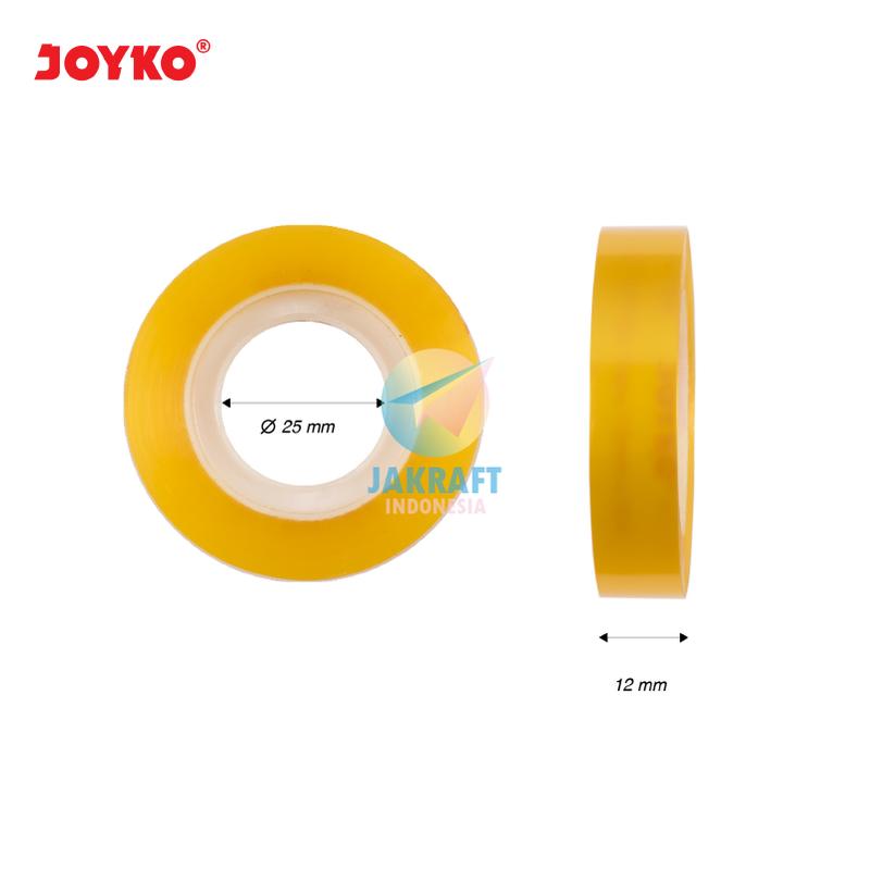 Product Introduction of (12 Roll) Isolasi Kado Core Kecil JOYKO STT-30 Selotip 12 mm x 45 Meter Cellotape 1/2" Inch Clear Putih Bening | SLOP 0