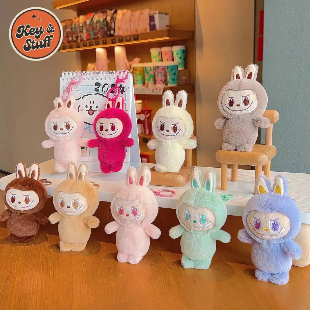 Gantungan Kunci Boneka Labubu Keychain Plush Bagcharm Ganci Lucu Gantungan Hiasan Tas Unik