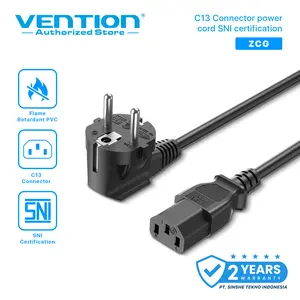 Vention Kabel Power C13 Connector 3-Prong CPU PC Komputer UPS