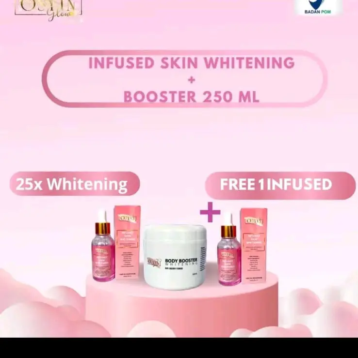 PAKET 2PC INFUSED WHITENING+BODY BOOSTER 250ML OSYIN GLOW PEMUTIH BADAN 0