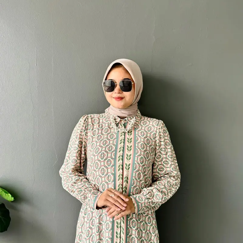 Risya Dress by Jelita Cantik Manis Elegant Lembut Muslim Nyaman Panjang Rayon 3