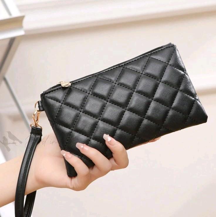 Dompet hp dan uang motif bordir tas tangan wanita terbaru wristlet gaya Korea 1