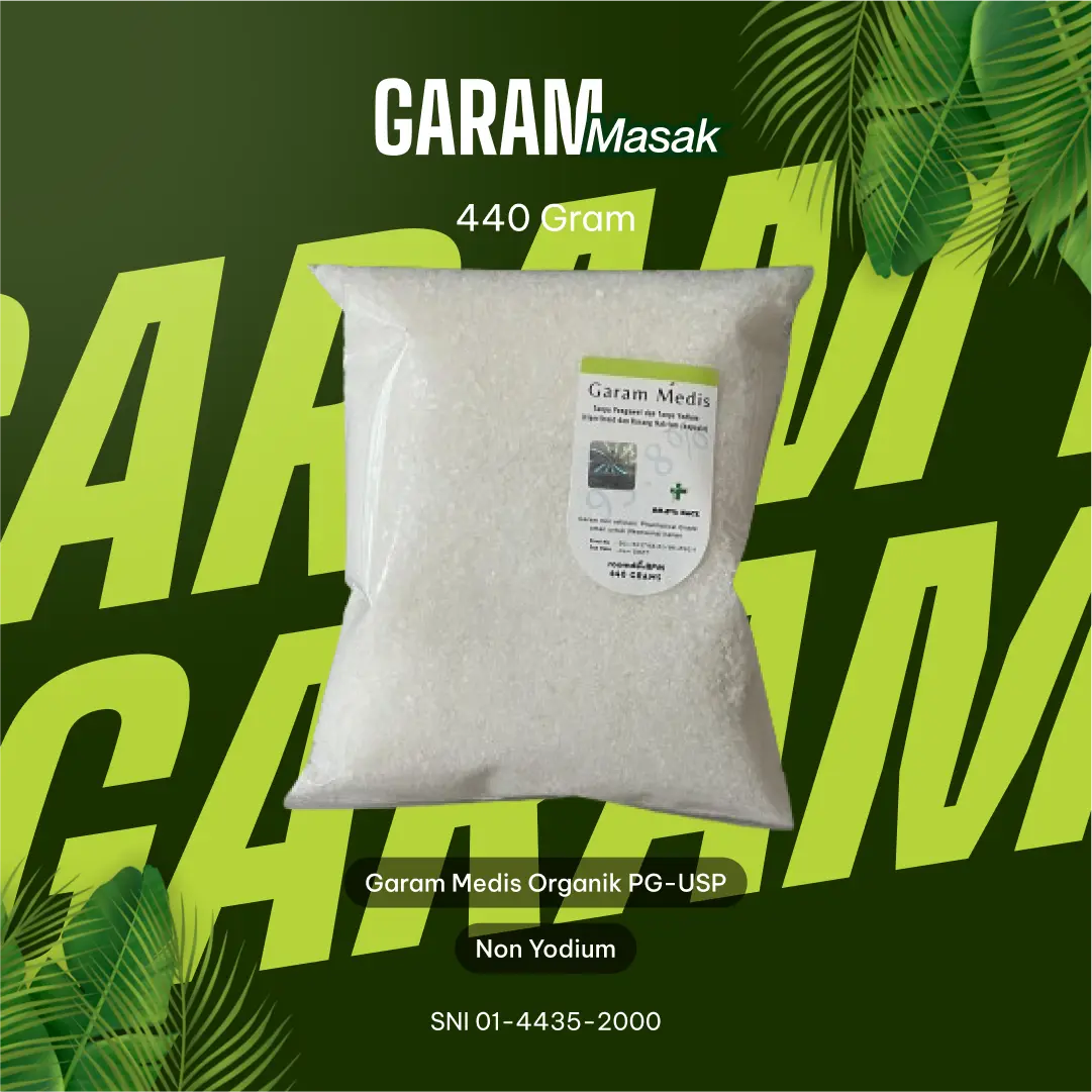 Garam Hipertiroid Non Yodium Organik - Garam Khusus Penderita Tiroid Hipertiroid dan Kurang Natrium