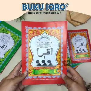 Buku Iqra' Pisah Jilid 1-6/ Buku Iqro Anak/ Buku Iqro 1 sampai 6/ Buku Iqro' Cara Cepat Membaca Al-Qur'an/ Buku Iqro Cepat Baca