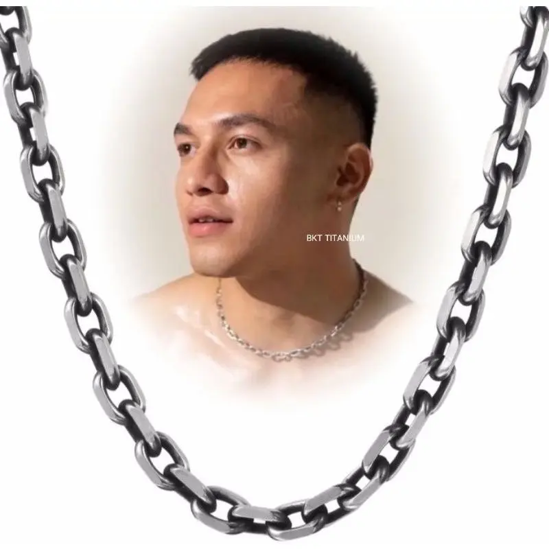 kalung rantai jefri nichol titanium asli Pria 0