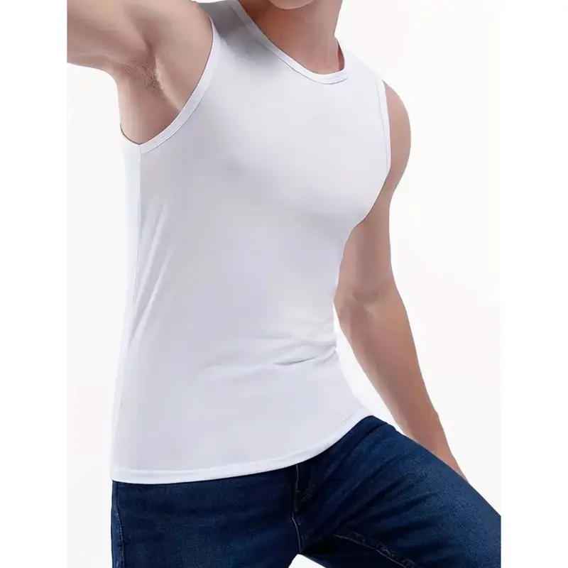 VIRAL!!! Outfit baju lekbong pria dewasa Gym Basket tanktop olahraga pria slimfit body fit Outdoor Sport 3