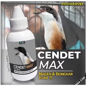 Vitamin Burung Cendet CENDET MAX Obat Vitamin Penggacor Burung Cendet Kicau Merangsang Bunyi Ngotot Ngeplong Bening