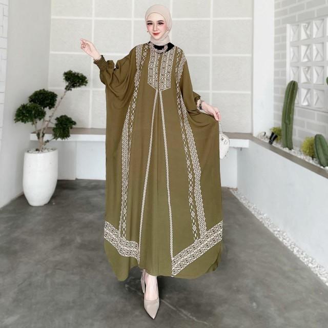 Product Introduction of Terbaru Kaftan Rayon Jumbo Premium Gamis Kaftan Lebaran Mewah Baju Muslim Wanita Kaftan Elegan Adem Dan Nyaman 23