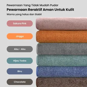 Damu Jepang Handuk Mandi Microfiber Lembut Premium Bulu Halus Bathtowel Motif 70*140 Bahan Bludru Dua Sisi Penyerapan Air Instan 0,8 Detik Antibakteri 5A