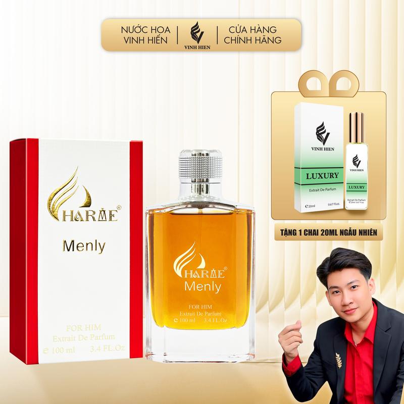 Nước Hoa Nam MENLY 100ML - Tặng kèm 1 Chai 20ml - xịt thơm cosmetic - CHARME PERFUME