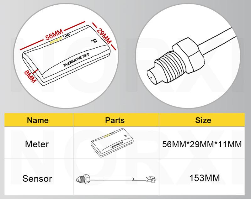 Product Introduction of Đồng Hồ Đo Mini Nhiệt Độ Nước, Cho Xe Máy, Tương Thích Với XMAX250 300, NMAX, CB 400, CB500X, Cảm Biến, Đồng Hồ Đo Nhiệt Độ, Thích Hợp Cho Xe Tay Ga, Thể Thao Đua Xe 33