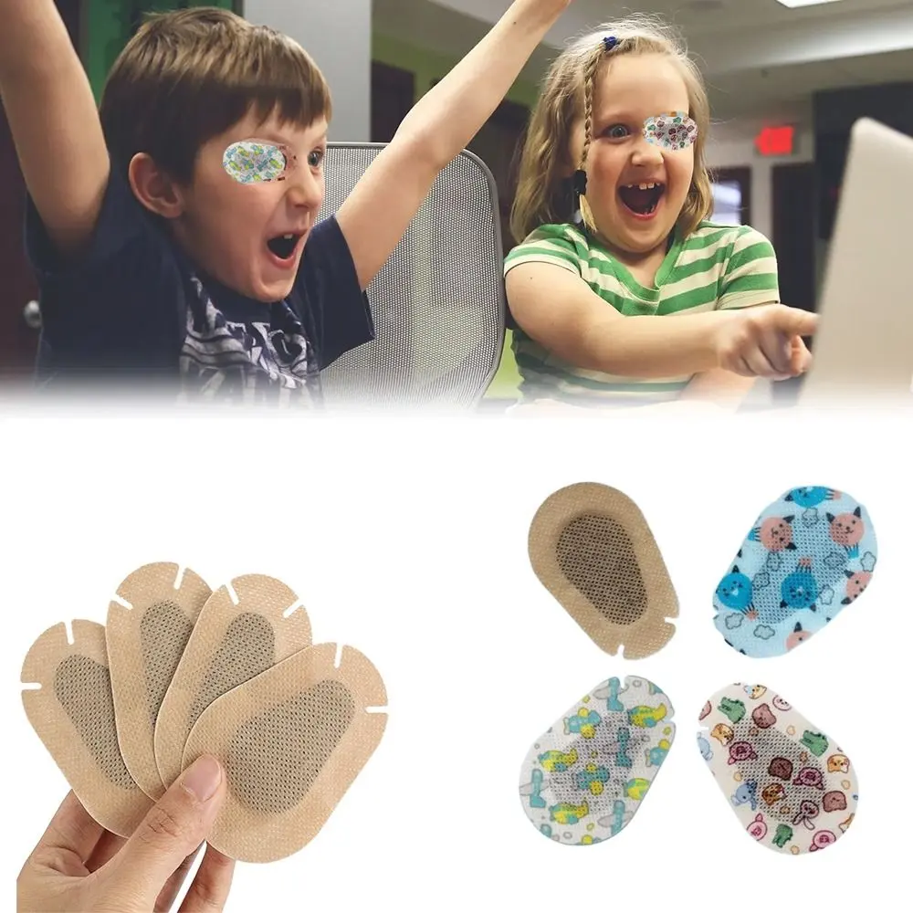 Eye Cover Breathable Sterile Eye Pad Kit Disposable Adhesive Bandages Full Cover Care Band Aid Skin Color Children Kids Adults
