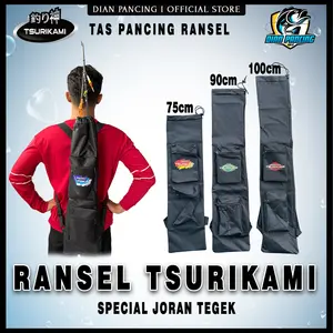 Tas Pancing Ransel Tsurikami panjang 75cm 90cm dan 100cm untuk memancing lebih praktis dan menyenangkan