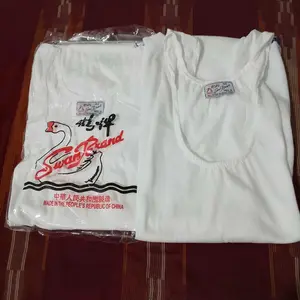 SHAWN SWAN BRAND 1 pcs Kaos Dalaman Oblong Dan Singlet Pria Putih ABU & Hitam Polos 34-46 kaos dalam Dewasa