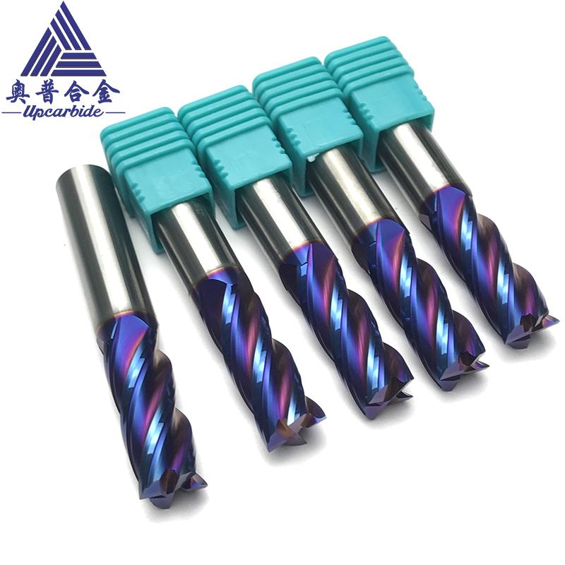 55HRC 4 Flutes Full Sizes Tungsten Carbide Flat End Mills 9