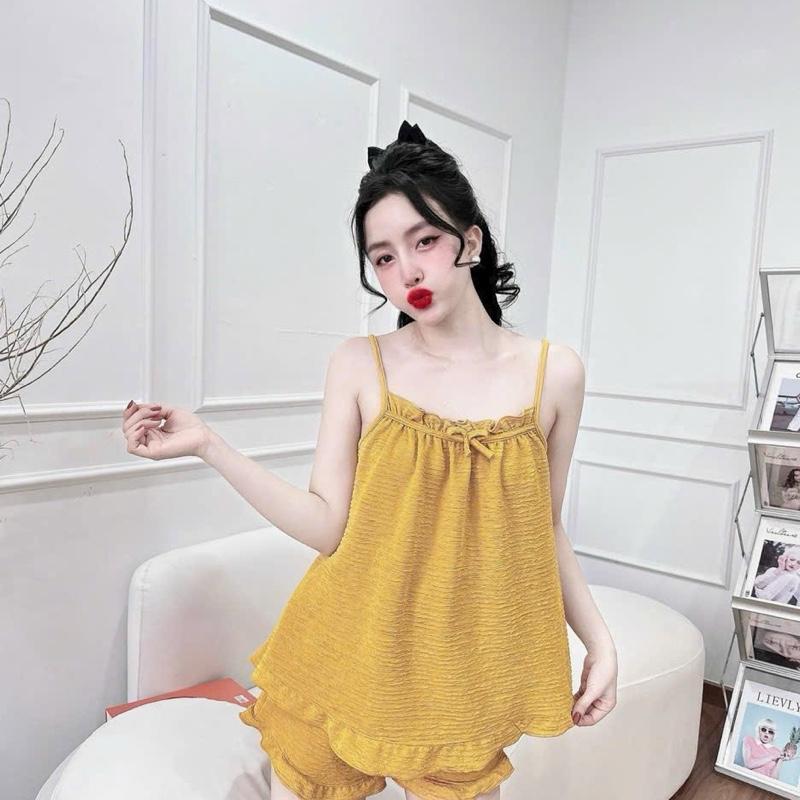 [BIGSIZE] Đồ Bộ Ngủ 2 Dây Chất Liệu Xốp Nhật Jerry Home 4