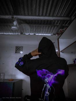 Product Review of MRJN - Black Hoodie Hollow fleece sweater from 🦕** 0