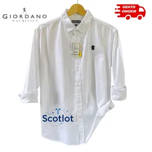 Kemeja Pria Lengan Panjang Bahan Katun Twill Super Adem Size M L XL  Adem Tebal Tidak Mudah Kusut