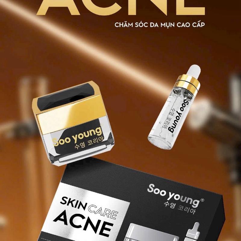  Soo Young Kem Face Mụn Soo Young 20ml & Serum 5ml Chăm Sóc Da Skincare Nữ Hỗ Trợ Làm Sáng Da Đều Màu 