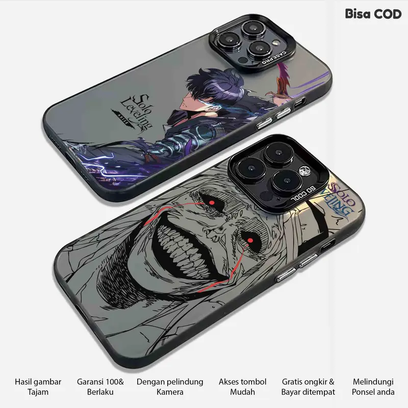 Kesing Hp SOLO LEVELING Case IMD - Casing Tecn* Hologram Silikon Premium dengan Pelindung Kamera dan TPU Lembut - Handphone, Ponsel 0
