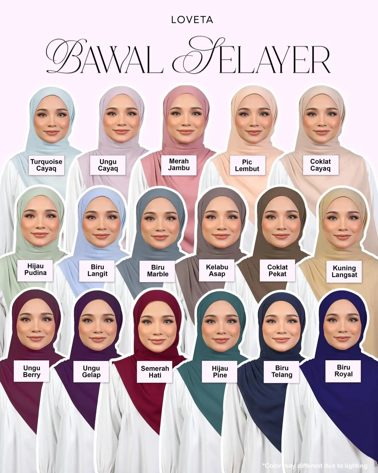 Loveta Bawal Selayer I Tri-scarf