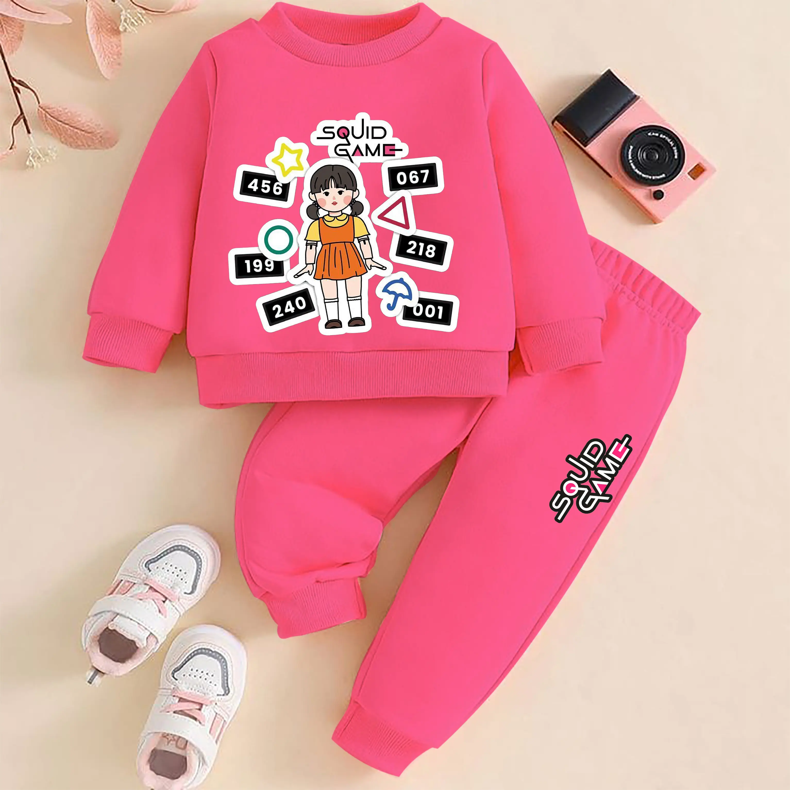 Setelan joger anak squid game viral/ setelan joger anak lucu  / setelan kaos anak murah Fashion