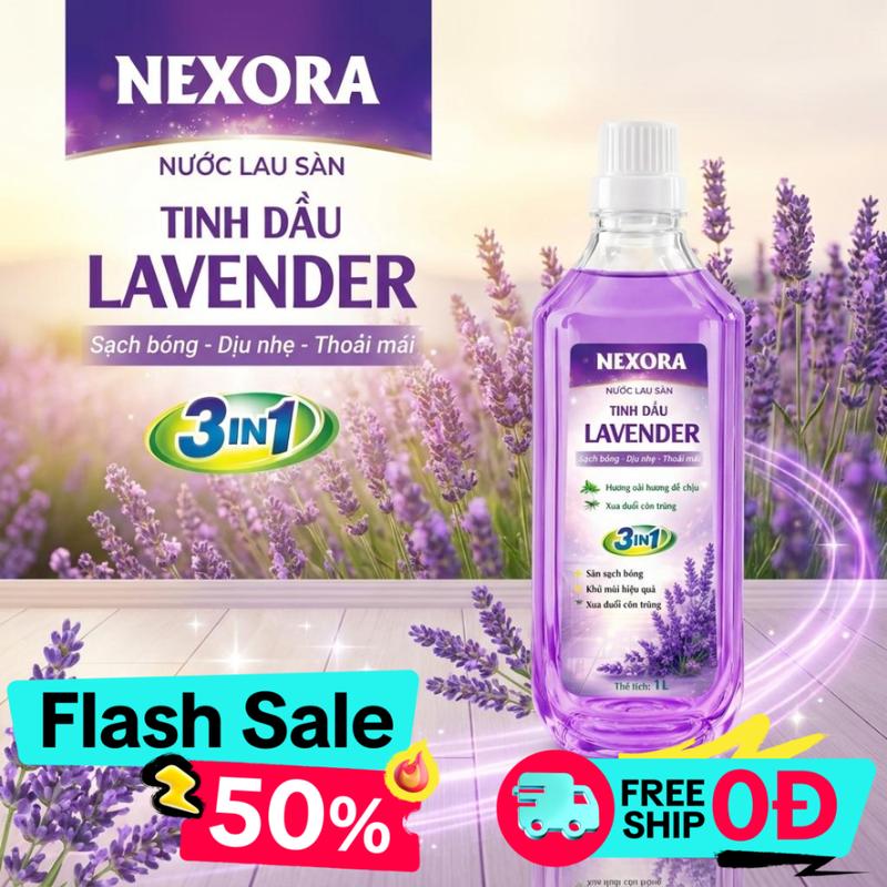 Nước Lau Sàn Lavender 1L - Sạch sẽ, thơm ngát cho không gian sống nhà bạn!