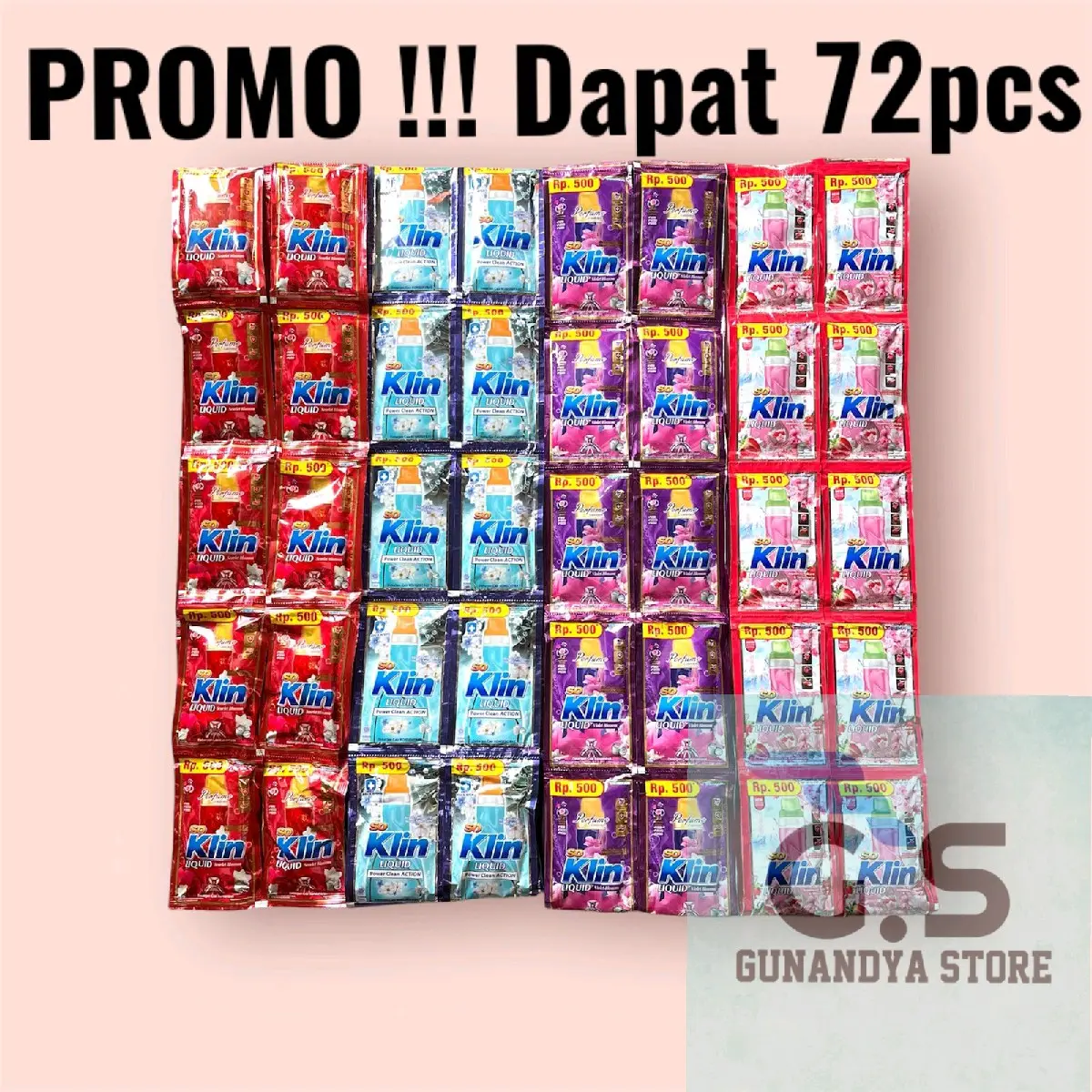 72pcs Soklin Liquid 500an Detergent Cair Murah