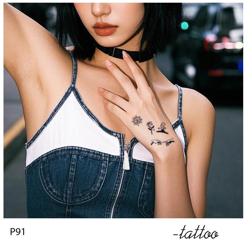 Temporary tattoo sticker ZOAR-P91 Long-lasting tattoo adhesive art decoration for men and women. 0