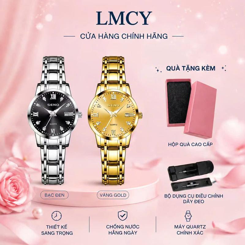ĐỒNG HỒ NỮ SENO QUARTZ CAO CẤP SANG TRỌNG, THANH LỊCH, BỀN BỈ - LMCY