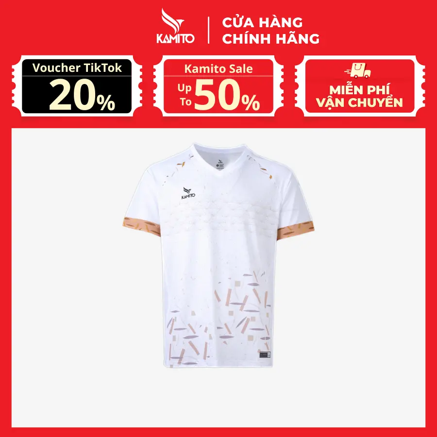 Áo cầu lông nam Kamito Hanabi, mát mẻ, vải mềm mịn, thông thoáng mồ hôi, khử khuẩn, tôn dáng Top Sport