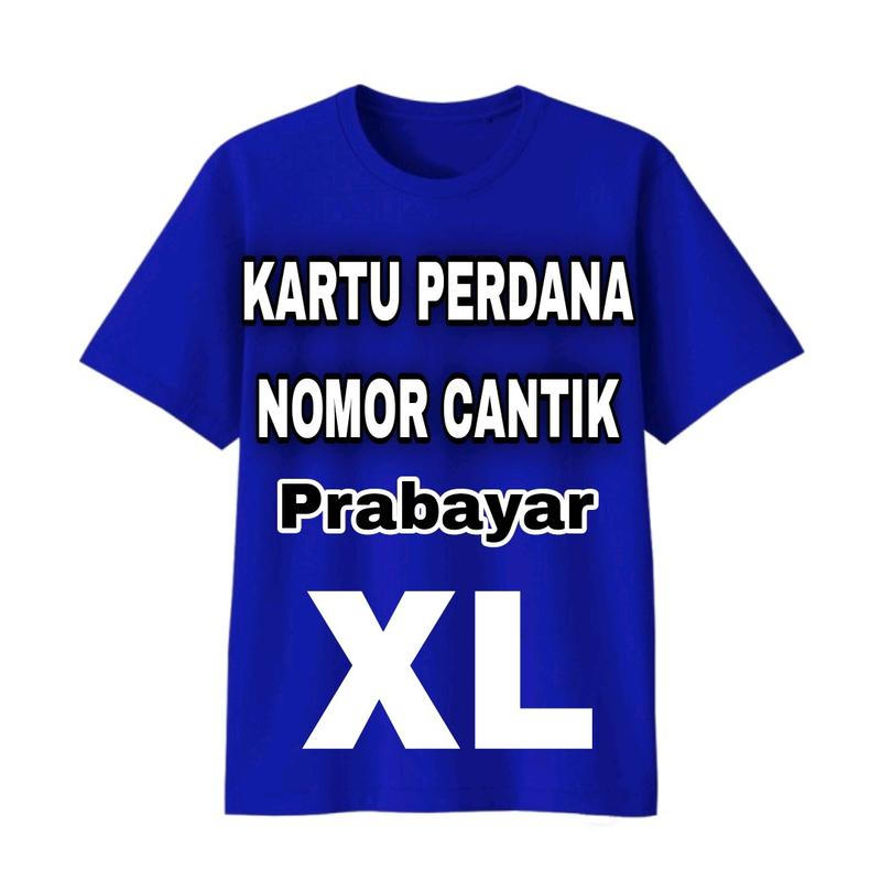 Kaos XL Biru Kartu Perdana Nomor Cantik Prabayar - Distro Pria 0