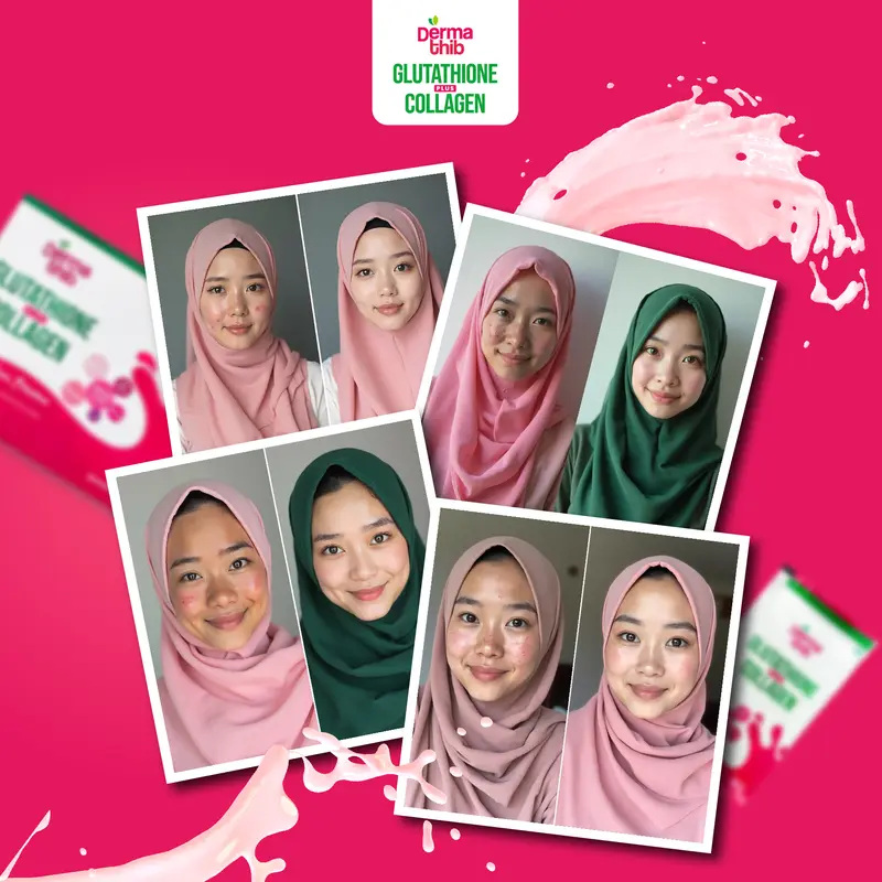 Dermathib - Glutation Plus Collagen Drink Whitening Booster Minuman Serbuk Pemutih Badan isi 10 sachet 8