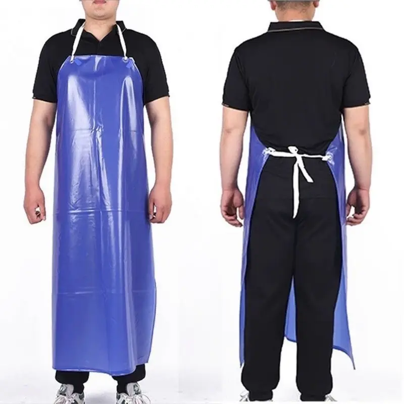 Celemek Panjang Masak Anti Air dan Minyak Apron PVC Waterproof ...