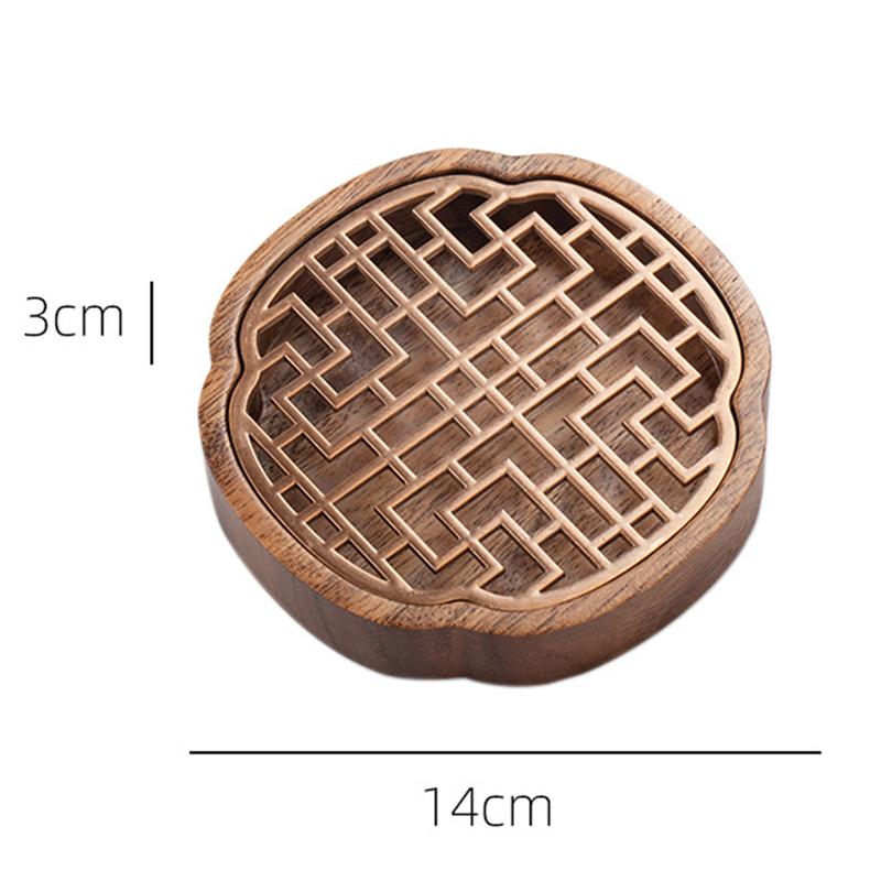 Product Introduction of Tea tray, walnut solid wood tea tray, small water storage pot holder for household use, hand polished wooden tea tray 10