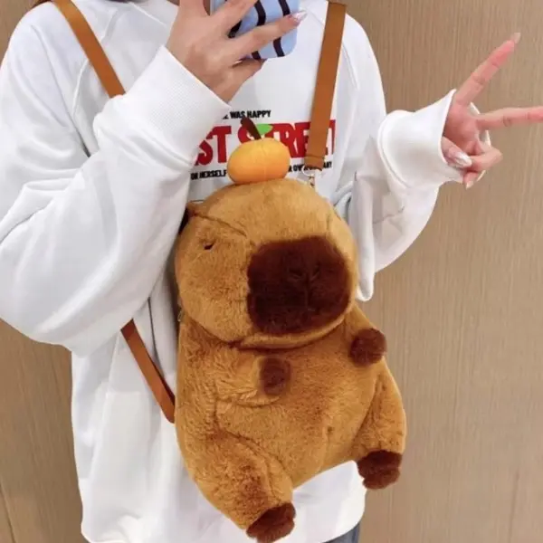 Tas ransel wanita backpak capybara tas beruang lucu tas ransel capybara lucu tas wanita import terbaru tas capybara Backpack 4