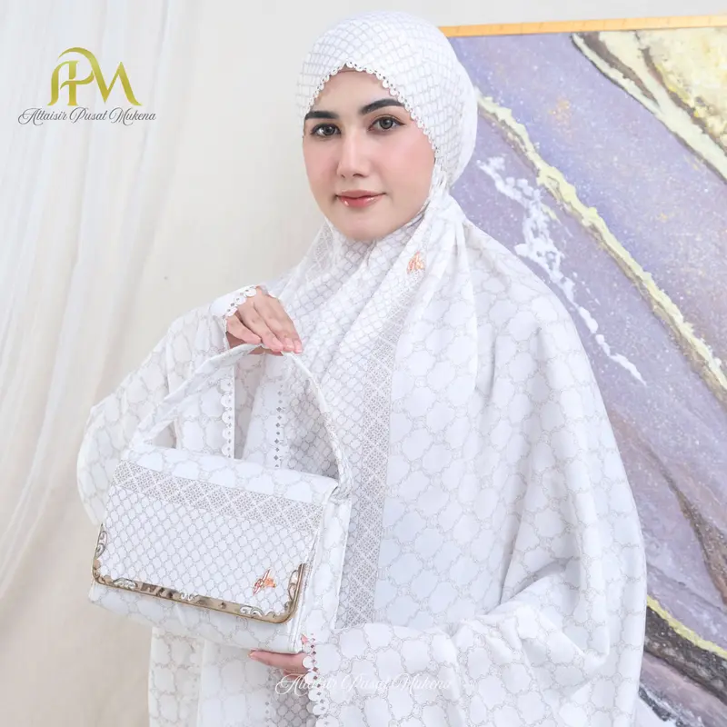APM - Mukena Dewasa Mewah Santorini Silk 3in1 Lasercut Rayyan Series 3