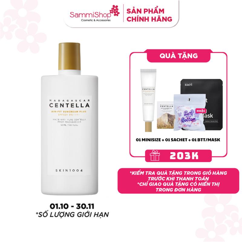 Skin1004 Kem chống nắng (Sunscreen) Madagascar Centella Air-Fit SunCream Plus 50ml Chăm Sóc Da