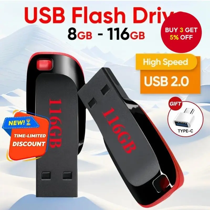 cod【Fast delivery】USB Flash Drive 32GB/64GB/128GB 2.0 Flash Drive ...