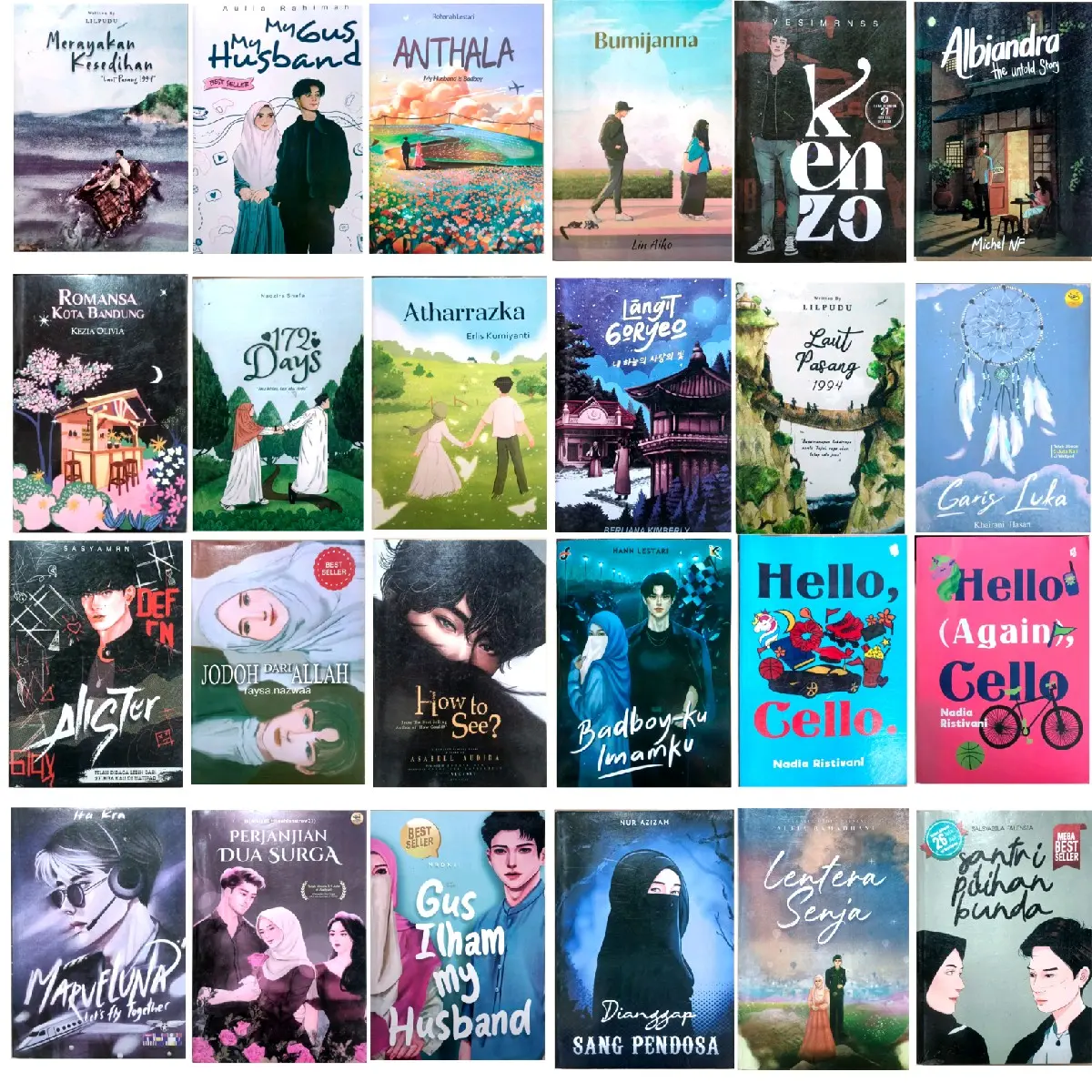 NEW 24 NOVEL REMAJA WATTPAD / JODOH DARI ALLAH / 172 DAYS / ALISTER / LENTERA SENJA / BUMIJANNA / HOW TO SEE / MARVELUNA / PERJANJIAN DUA SURGA / ROMANSA KOTA BANDUNG / GUS ILHAM / MY GUS / DIANGGAP SANG PENDOSA / HELLO CELLO / HELLO(AGAIN) CELLO