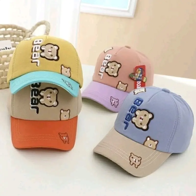 topi bodril bear anak/topi anak laki-laki/prempuan usia 2-10 tahun Cewek 0