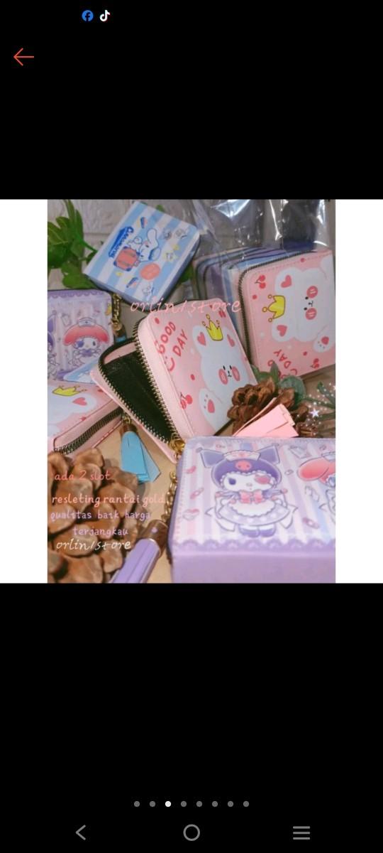 Product Introduction of dompet sanrio kuromi melodi cinamoroll dompet oval Karakter Uang kartu 1