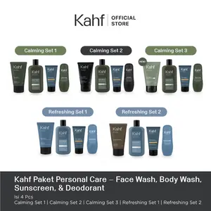 New ! Kahf Paket Isi 4 pcs Personal Care l Face Wash l Body Wash l Sunscreen l Deodorant