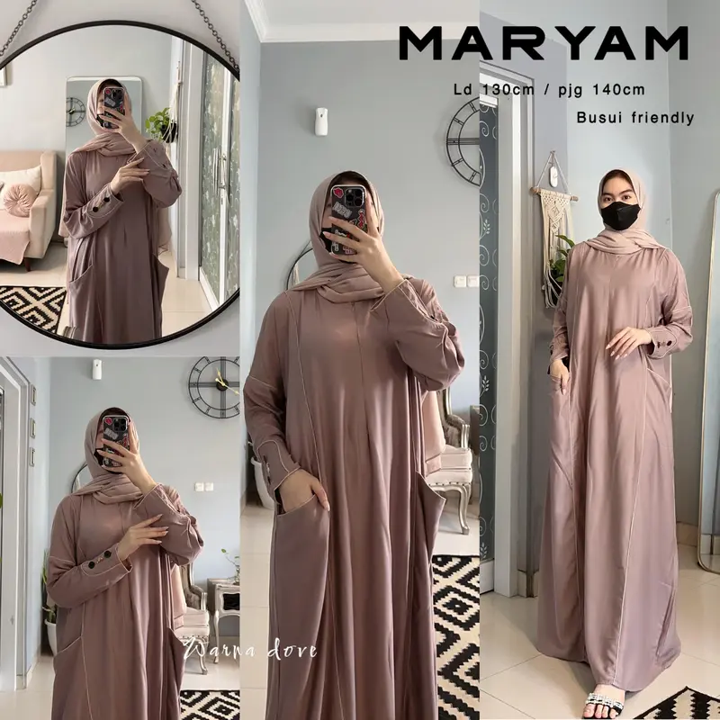 MARYAM Abaya Twill Premium BY Fairuz Muslim Gamis 5