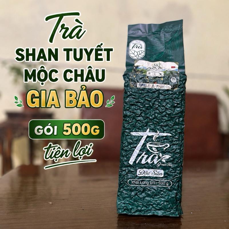 Trà Shan Tuyết Mộc Châu Gia Bảo Gói 500gam - Trà Tự Nhiên - Thơm Ngon An Toàn