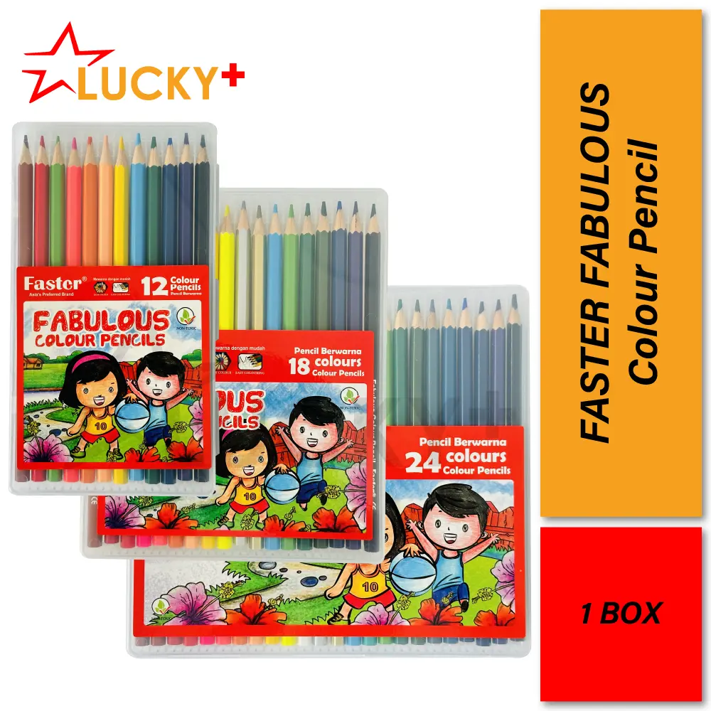 Faster Fabulous Colour Pencil (1box)(12/18/24) Color Pencils / Pensel Warna