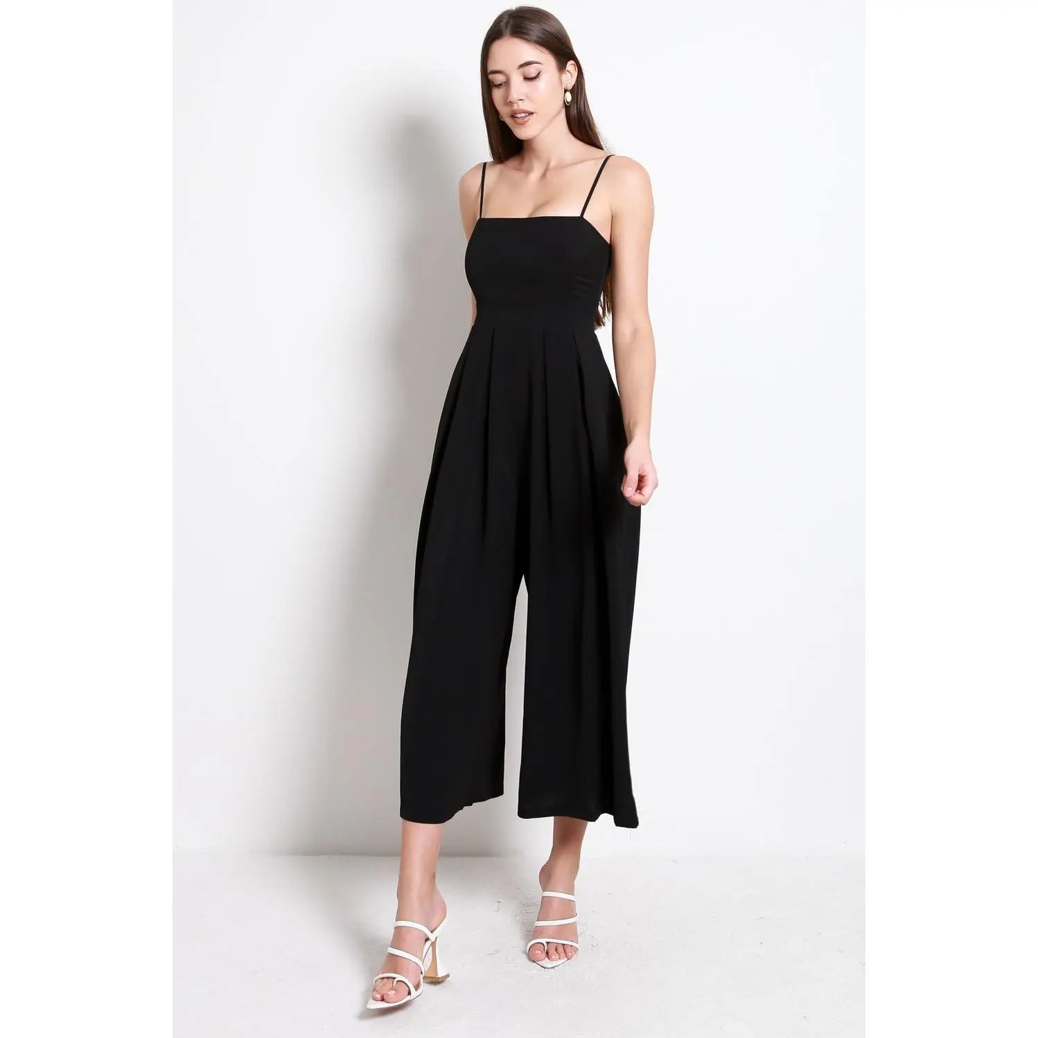 Lazie Pleated Jumpsuit (Black)