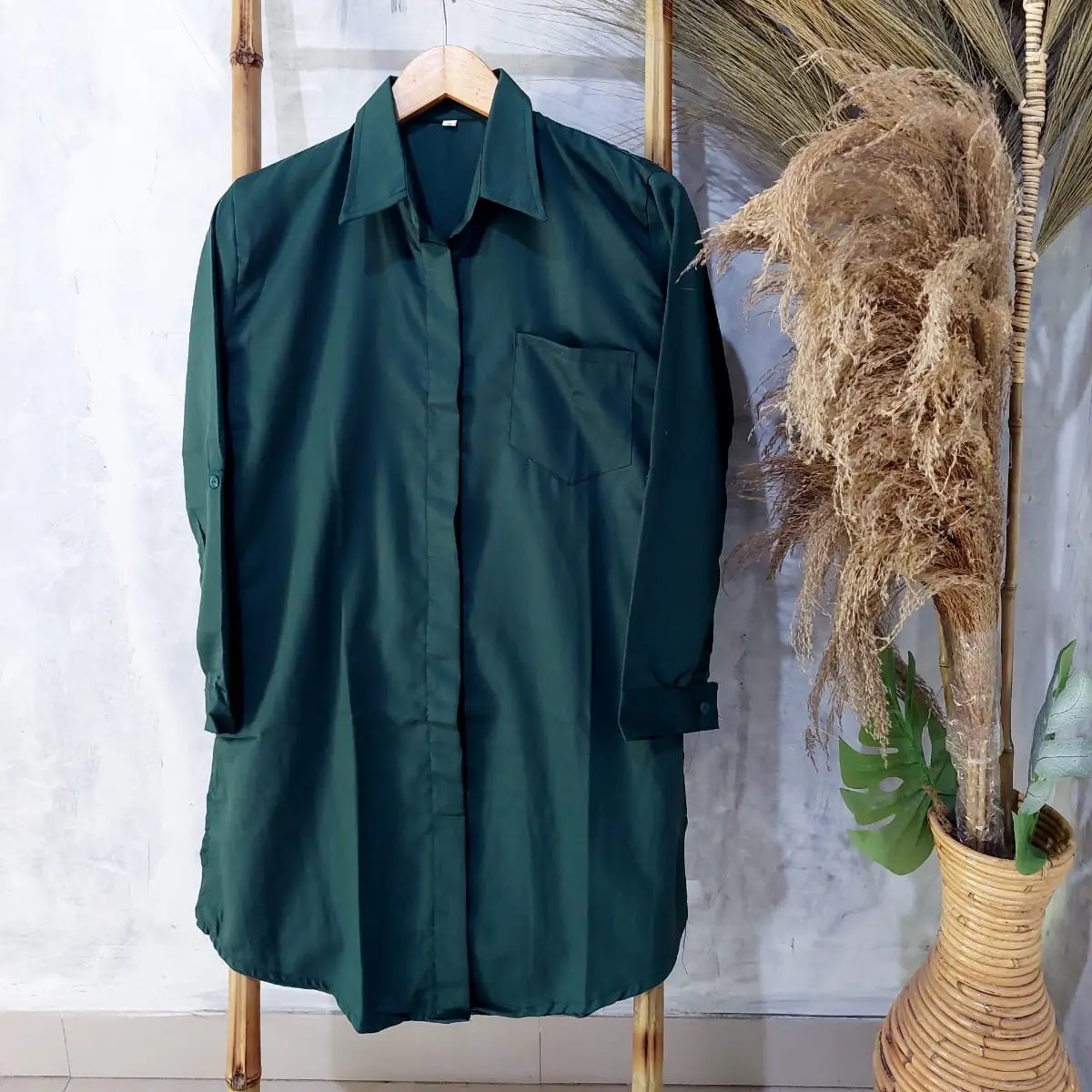 tunik polos panjang tunik busui tunik warna kemeja cewek