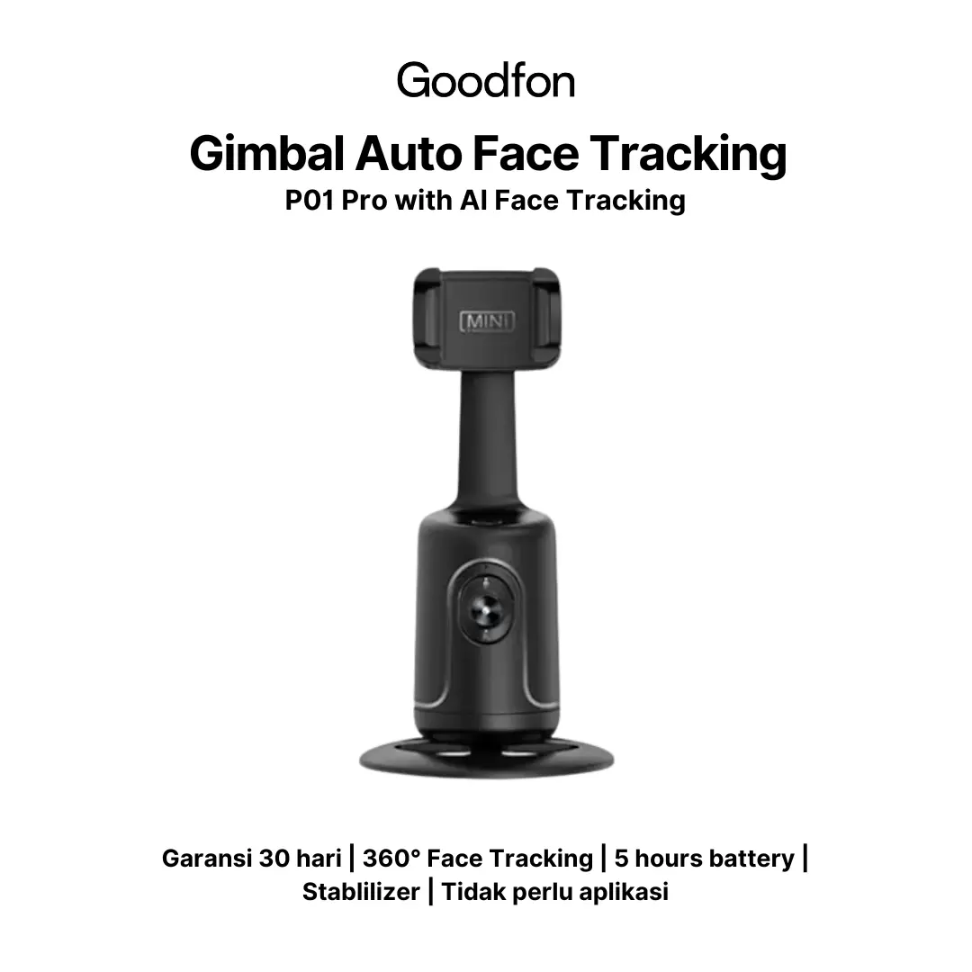 GOODFON P01 Pro Auto Face Tracking 360° Gimbal Handphone Stabilizer