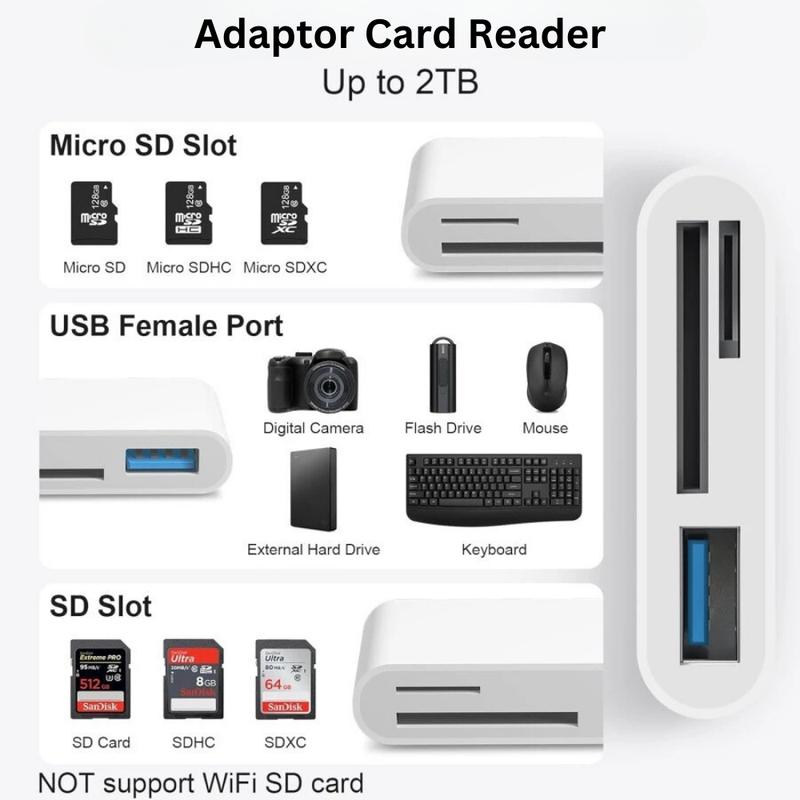 Product Introduction of 3in1 SD+TF Card Reader Type C/lightning to SD Card/TF Memory USB 3.0 OTG Adapter lphone Pad Android 3